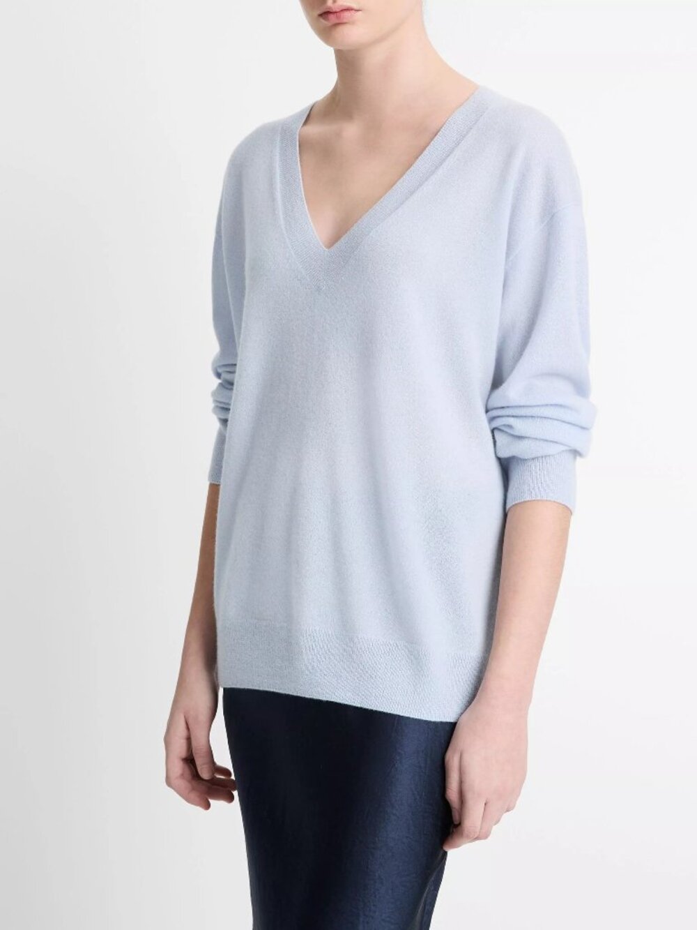 NWOT Rodier Paris Wool Deep V-Neck Sweater